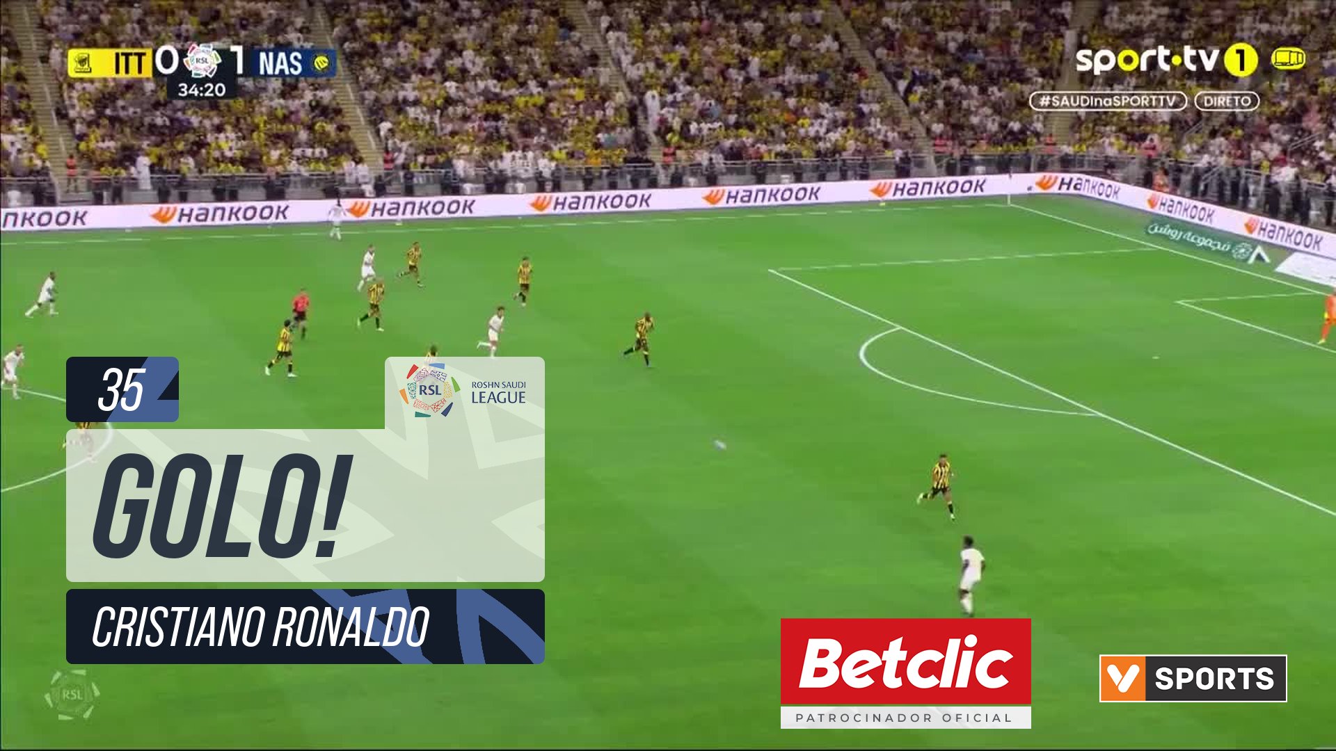 GOLO! Al Nassr, Cristiano Ronaldo aos 35', Al Ittihad 0-2 Al Nassr
