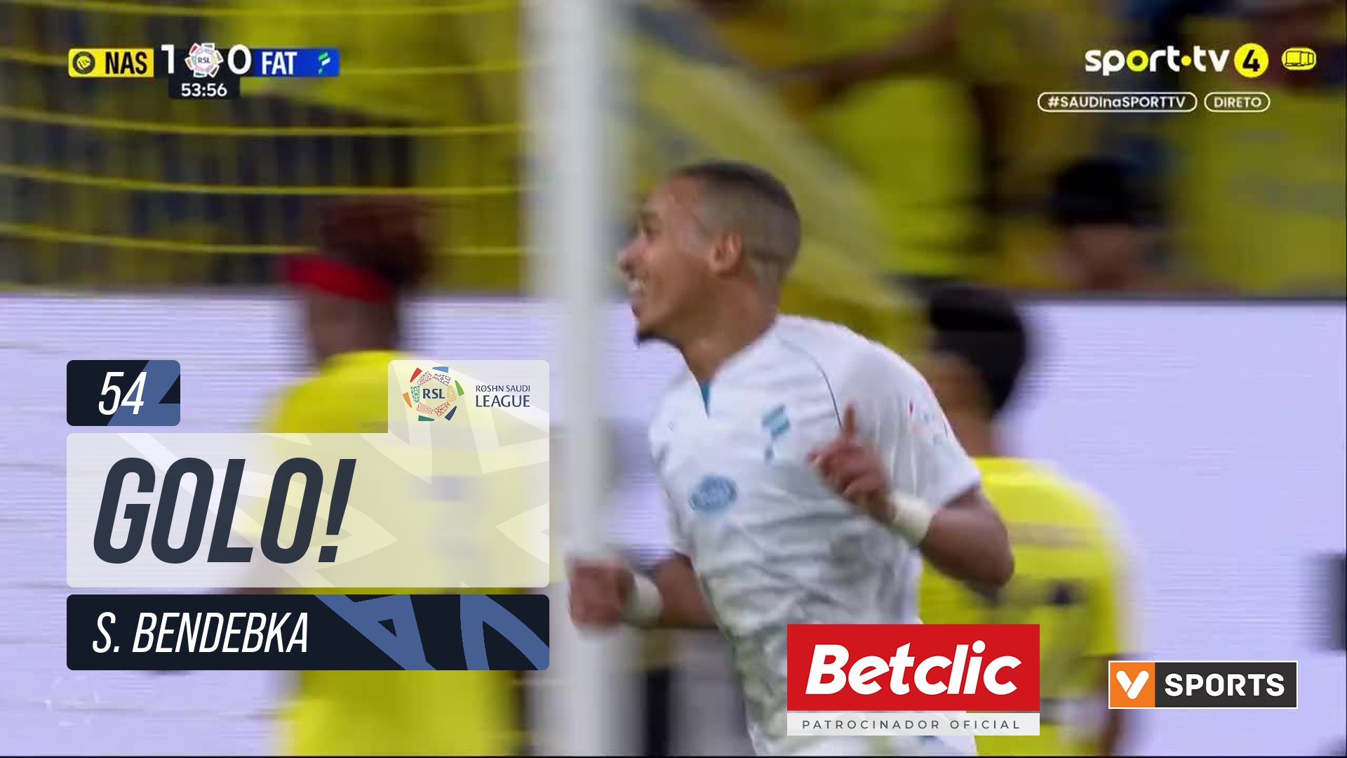 GOLO! Al Fateh, S. Bendebka aos 54', Al Nassr 1-1 Al Fateh