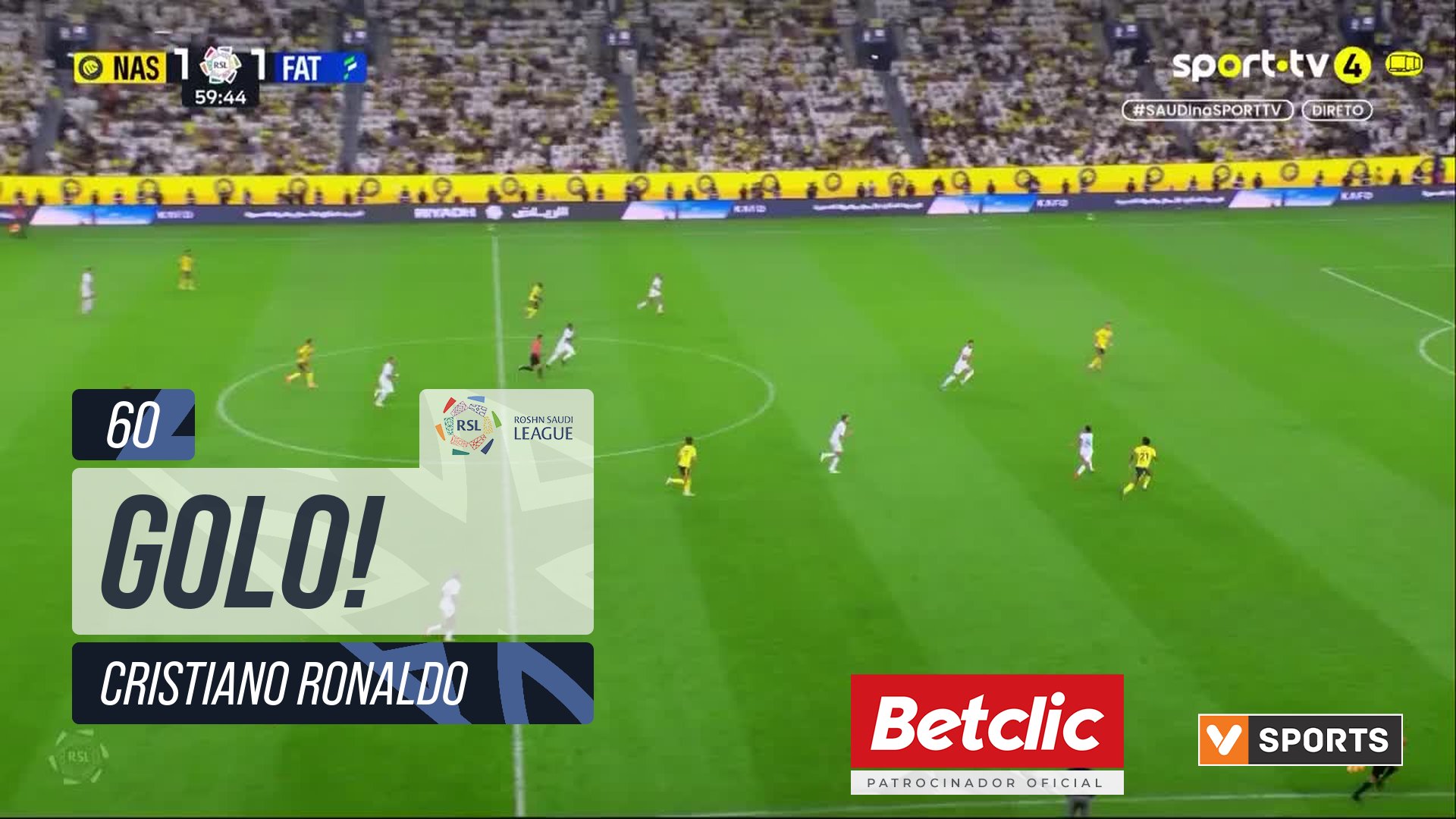 GOLO! Al Nassr, Cristiano Ronaldo aos 60', Al Nassr 2-1 Al Fateh