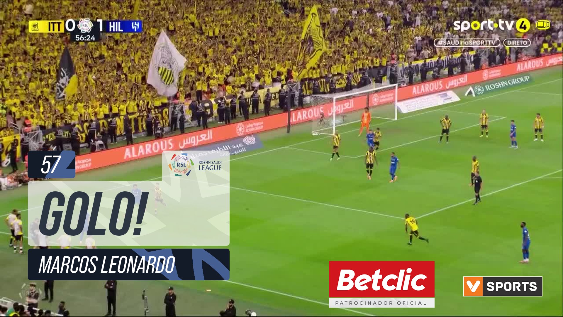 GOLO! Al Hilal, Marcos Leonardo aos 57', Al Ittihad 0-2 Al Hilal