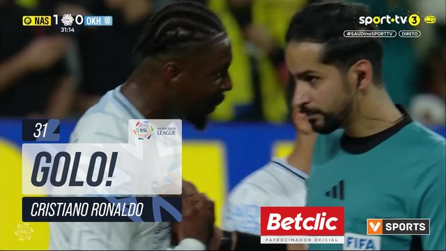 GOLO! Al Nassr, Cristiano Ronaldo aos 31', Al Nassr 1-0 Al Okhdood