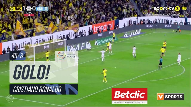 GOLO! Al Nassr, Cristiano Ronaldo aos 45'+3', Al Nassr 2-0 Al Okhdood