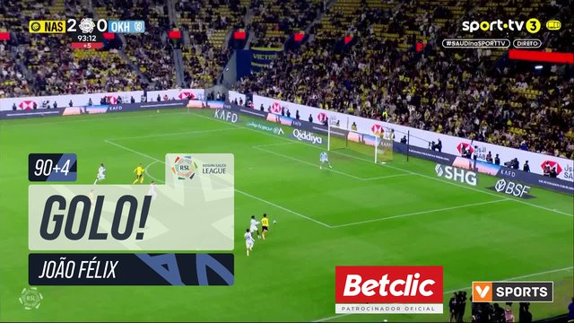 GOLO! Al Nassr, João Félix aos 90'+4', Al Nassr 3-0 Al Okhdood