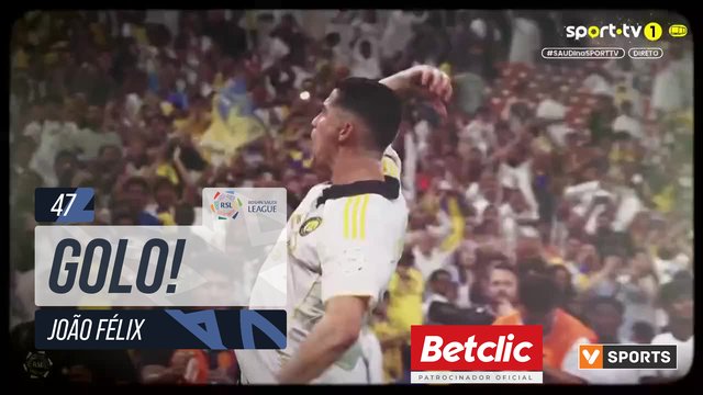 GOLO! Al Nassr, João Félix aos 47', Al Ettifaq 1-1 Al Nassr