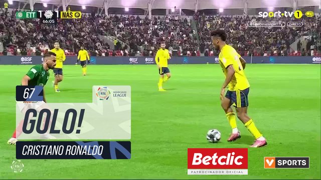 GOLO! Al Nassr, Cristiano Ronaldo aos 67', Al Ettifaq 1-2 Al Nassr