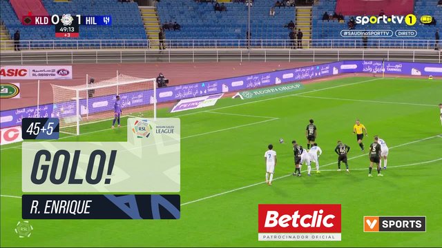GOLO! Al Kholood, R. Enrique aos 45'+5', Al Kholood 1-1 Al Hilal