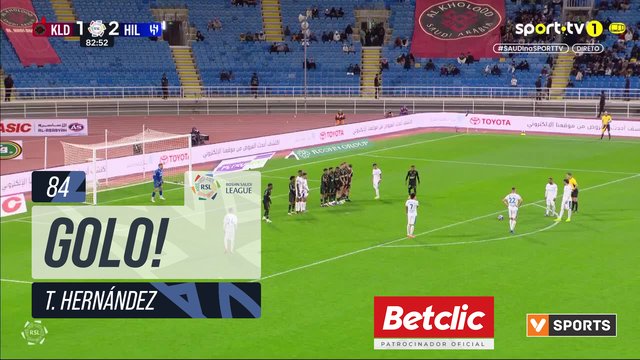 GOLO! Al Hilal, T. Hernández aos 84', Al Kholood 1-3 Al Hilal