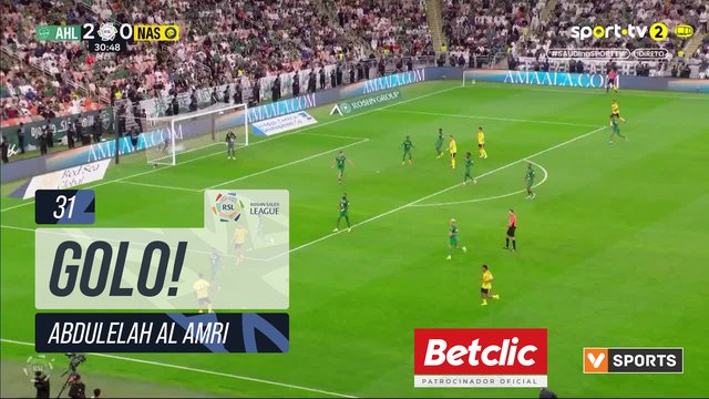 GOLO! Al Nassr, Abdulelah Al Amri aos 31', Al Ahli 2-1 Al Nassr
