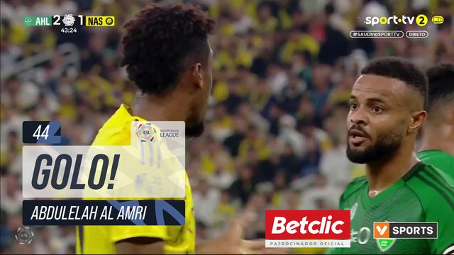 GOLO! Al Nassr, Abdulelah Al Amri aos 44', Al Ahli 2-2 Al Nassr