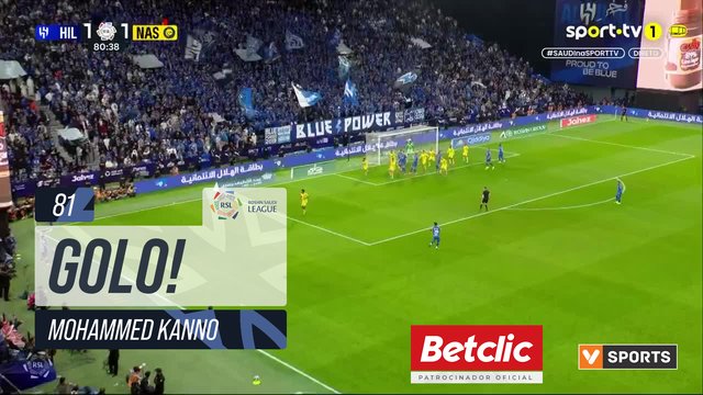GOLO! Al Hilal, Mohammed Kanno aos 81', Al Hilal 2-1 Al Nassr