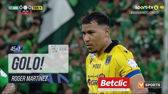 GOLO! Al Taawoun, Roger Martínez aos 45'+1', Al Ahli 0-1 Al Taawoun