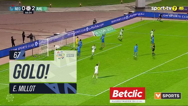 GOLO! Al Ahli, E. Millot aos 67', Neom 0-3 Al Ahli