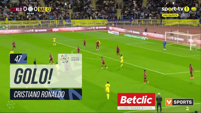 GOLO! Al Nassr, Cristiano Ronaldo aos 47', Al Kholood 0-1 Al Nassr