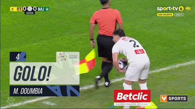 GOLO! Al Ittihad, M. Doumbia aos 4', Al Ittihad 1-0 Al Najma