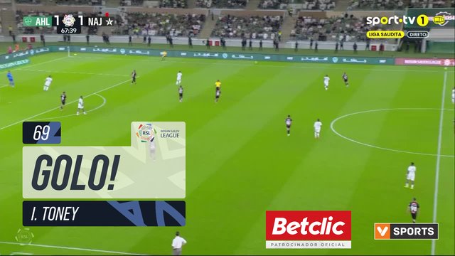 GOLO! Al Ahli, I. Toney aos 69', Al Ahli 2-1 Al Najma