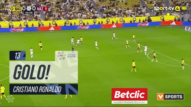GOLO! Al Nassr, Cristiano Ronaldo aos 13', Al Nassr 1-0 Al Hazem