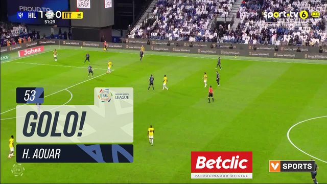 GOLO! Al Ittihad, H. Aouar aos 53', Al Hilal 1-1 Al Ittihad