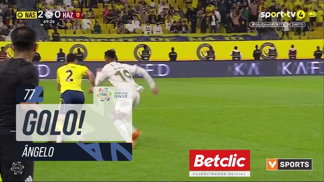 GOLO! Al Nassr, Ângelo aos 77', Al Nassr 3-0 Al Hazem