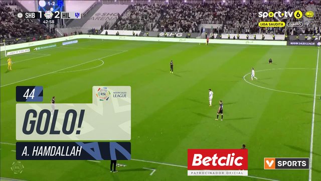GOLO! Al Shabab, A. Hamdallah aos 44', Al Shabab 2-2 Al Hilal