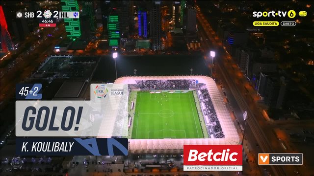 GOLO! Al Hilal, K. Koulibaly aos 45'+2', Al Shabab 2-3 Al Hilal