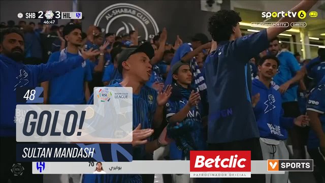 GOLO! Al Hilal, Sultan Mandash aos 48', Al Shabab 2-4 Al Hilal