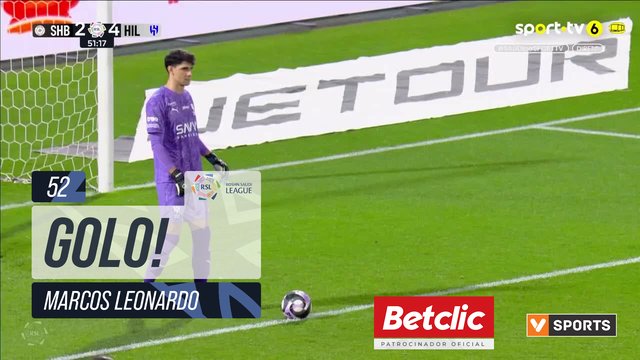GOLO! Al Hilal, Marcos Leonardo aos 52', Al Shabab 2-5 Al Hilal