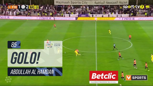 GOLO! Al Nassr, Abdullah Al Hamdan aos 85', Al Fayha 1-3 Al Nassr