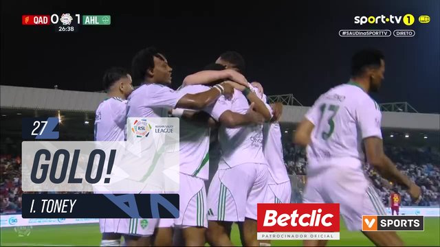 GOLO! Al Ahli, I. Toney aos 27', Al Qadsiah 0-1 Al Ahli