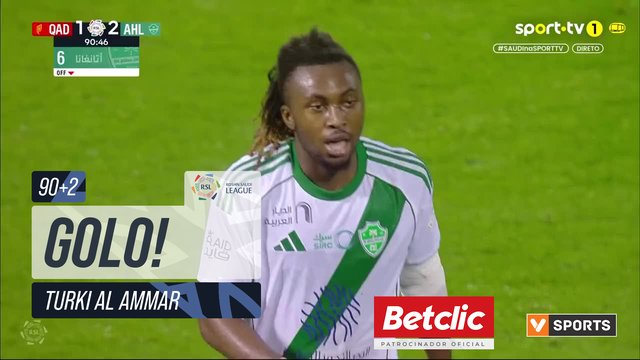 GOLO! Al Qadsiah, Turki Al Ammar aos 90'+2', Al Qadsiah 2-2 Al Ahli