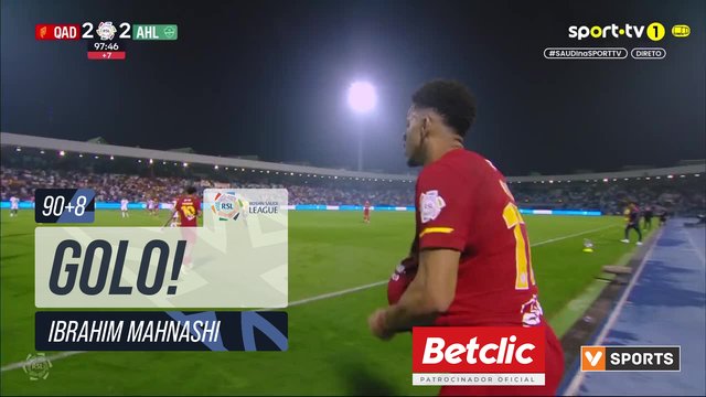 GOLO! Al Qadsiah, Ibrahim Mahnashi aos 90'+8', Al Qadsiah 3-2 Al Ahli