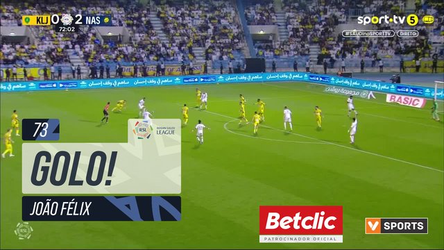 GOLO! Al Nassr, João Félix aos 73', Al Khaleej 0-3 Al Nassr
