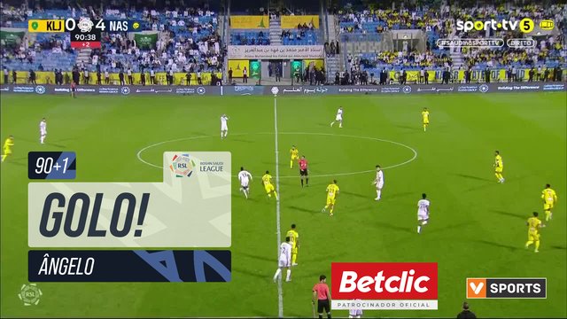 GOLO! Al Nassr, Ângelo aos 90'+1', Al Khaleej 0-5 Al Nassr