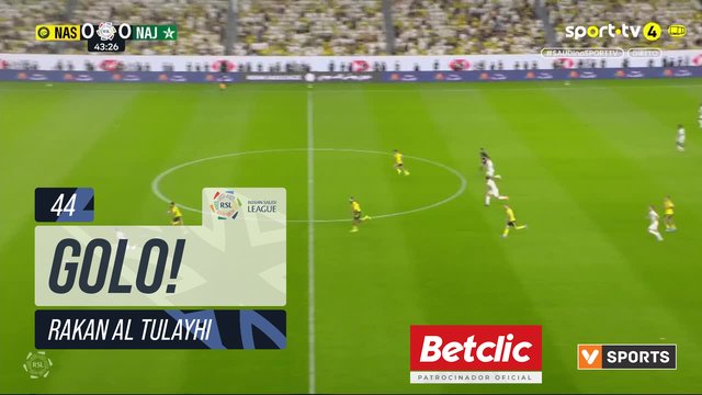 GOLO! Al Najma, Rakan Al Tulayhi aos 44', Al Nassr 0-1 Al Najma