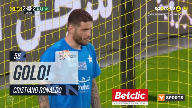 GOLO! Al Nassr, Cristiano Ronaldo aos 56', Al Nassr 3-2 Al Najma