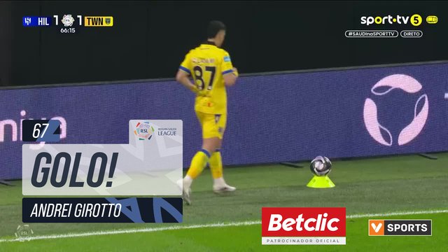 GOLO! Al Taawoun, Andrei Girotto aos 67', Al Hilal 1-2 Al Taawoun