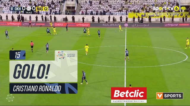 GOLO! Al Nassr, Cristiano Ronaldo aos 15', Al Okhdood 0-1 Al Nassr