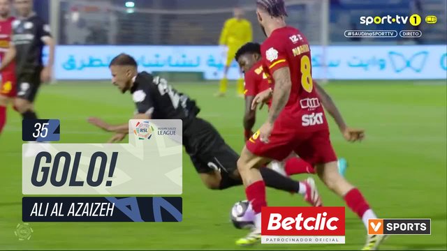 GOLO! Al Shabab, Ali Al Azaizeh aos 35', Al Qadsiah 1-1 Al Shabab