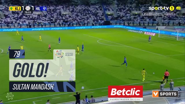 GOLO! Al Hilal, Sultan Mandash aos 79', Al Khaleej 1-2 Al Hilal