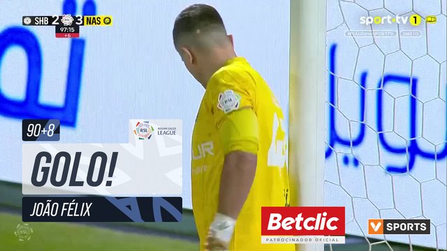 GOLO! Al Nassr, João Félix aos 90'+8', Al Shabab 2-4 Al Nassr
