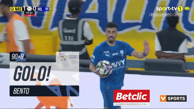 GOLO! Al Hilal, Bento (p.b.) aos 90'+8', Al Nassr 1-1 Al Hilal