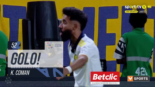 GOLO! Al Nassr, K. Coman aos 52', Al Nassr 2-0 Damac