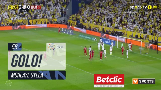 GOLO! Damac, Morlaye Sylla aos 58', Al Nassr 2-1 Damac