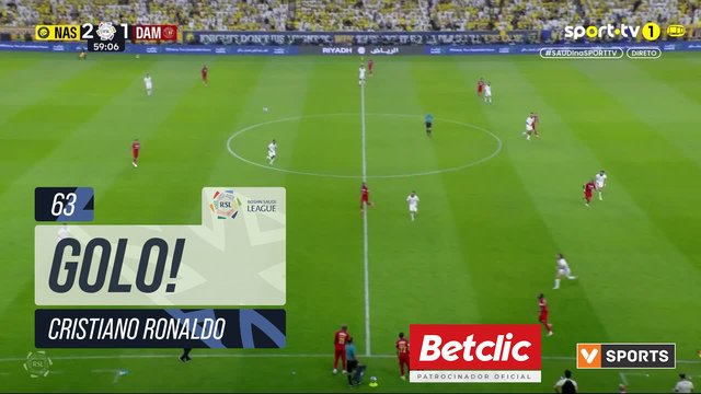 GOLO! Al Nassr, Cristiano Ronaldo aos 63', Al Nassr 3-1 Damac