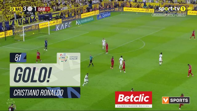 GOLO! Al Nassr, Cristiano Ronaldo aos 81', Al Nassr 4-1 Damac
