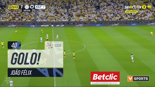 GOLO! Al Nassr, João Félix aos 40', Al Nassr 2-0 Al Fateh