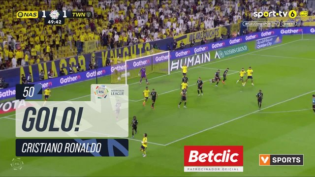 GOLO! Al Nassr, Cristiano Ronaldo aos 50', Al Nassr 2-1 Al Taawoun
