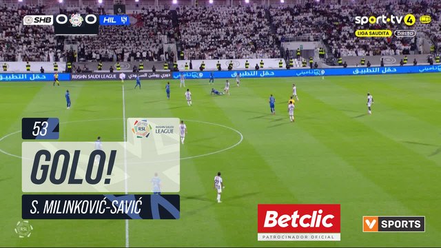 GOLO! Al Hilal, S. Milinković-Savić aos 53', Al Shabab 0-1 Al Hilal