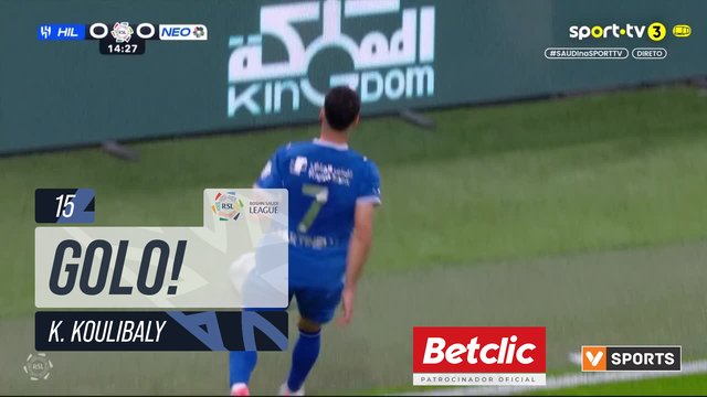 GOLO! Neom, K. Koulibaly (p.b.) aos 15', Al Hilal 0-1 Neom