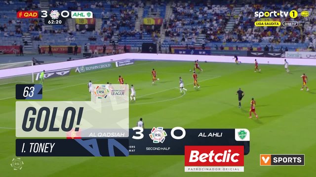 GOLO! Al Ahli, I. Toney aos 63', Al Qadsiah 3-1 Al Ahli