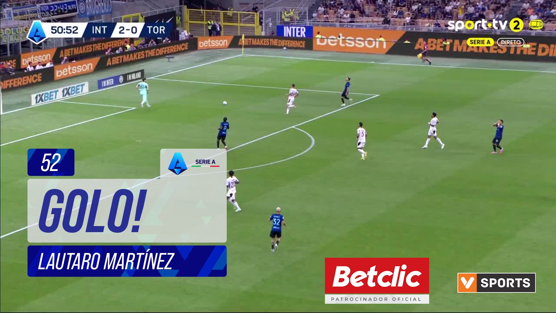 GOLO! Internazionale, Lautaro Martínez aos 52', Internazionale 3-0 Torino